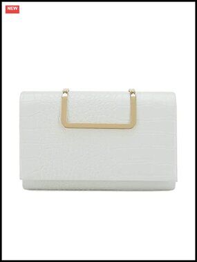 Crocodile Print PU Clutch Handbag with Chain Strap
